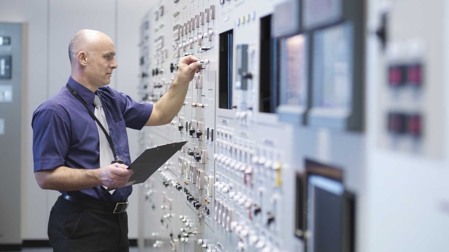 Engineer at a control center