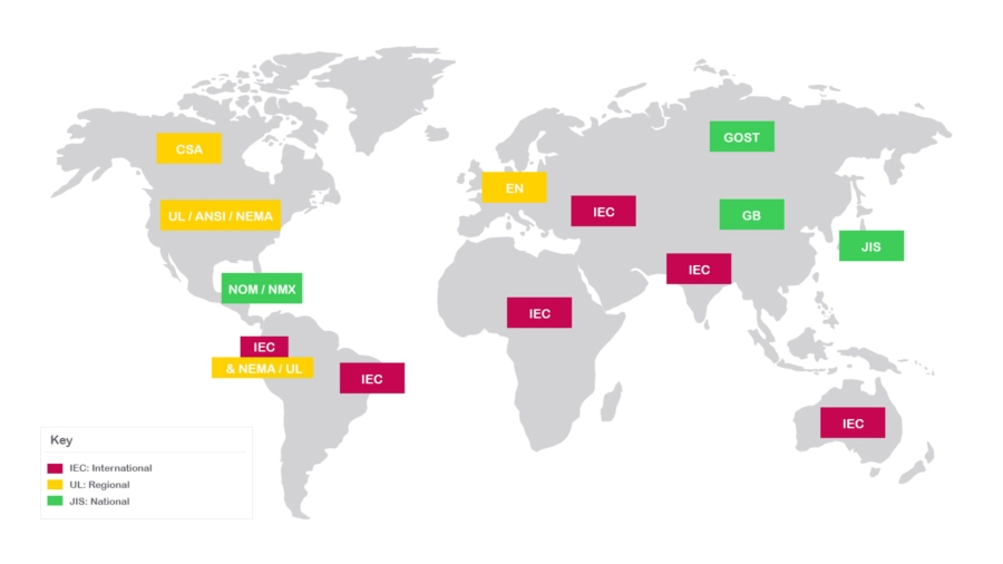 World map with some graphics